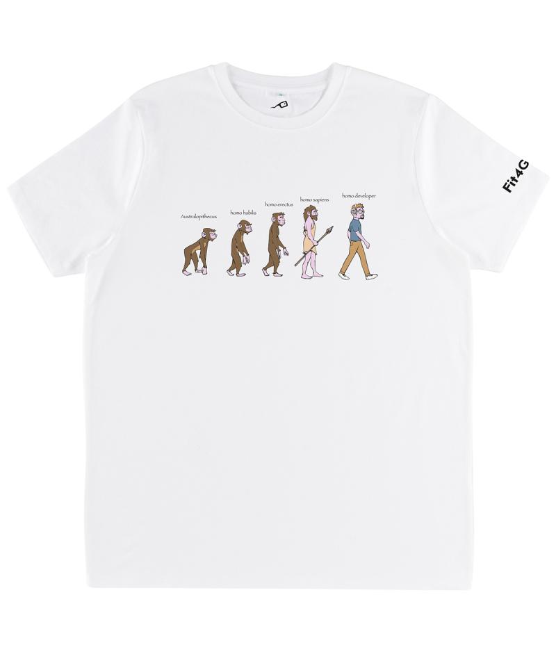 T-Shirt Homo Developer bianca