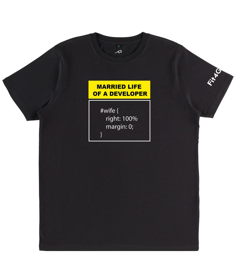 T-shirt Developer Married Life nera