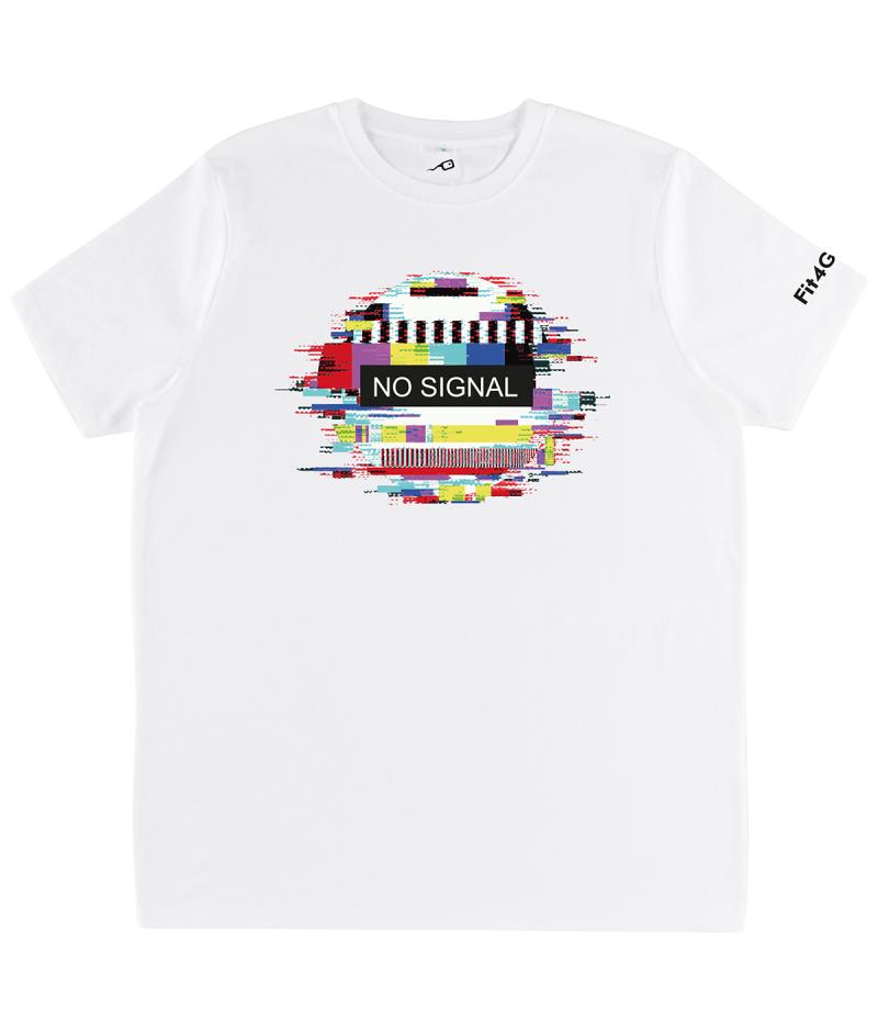 T-Shirt 80s con stampa No Signal 