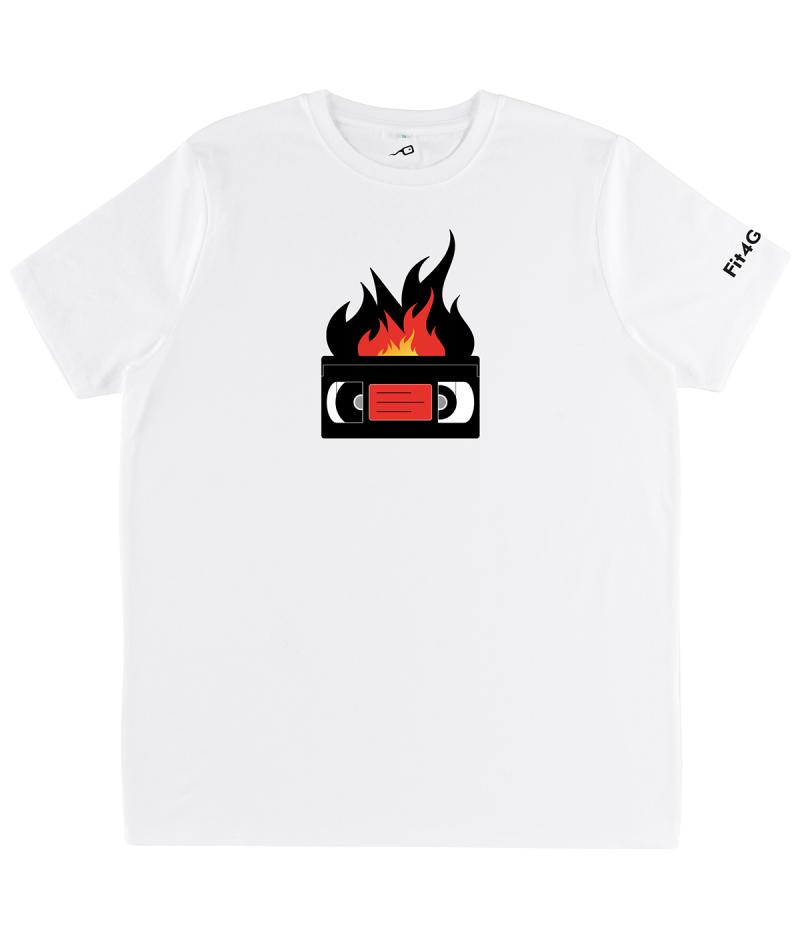 T-Shirt Vhs Fire - Anni 80